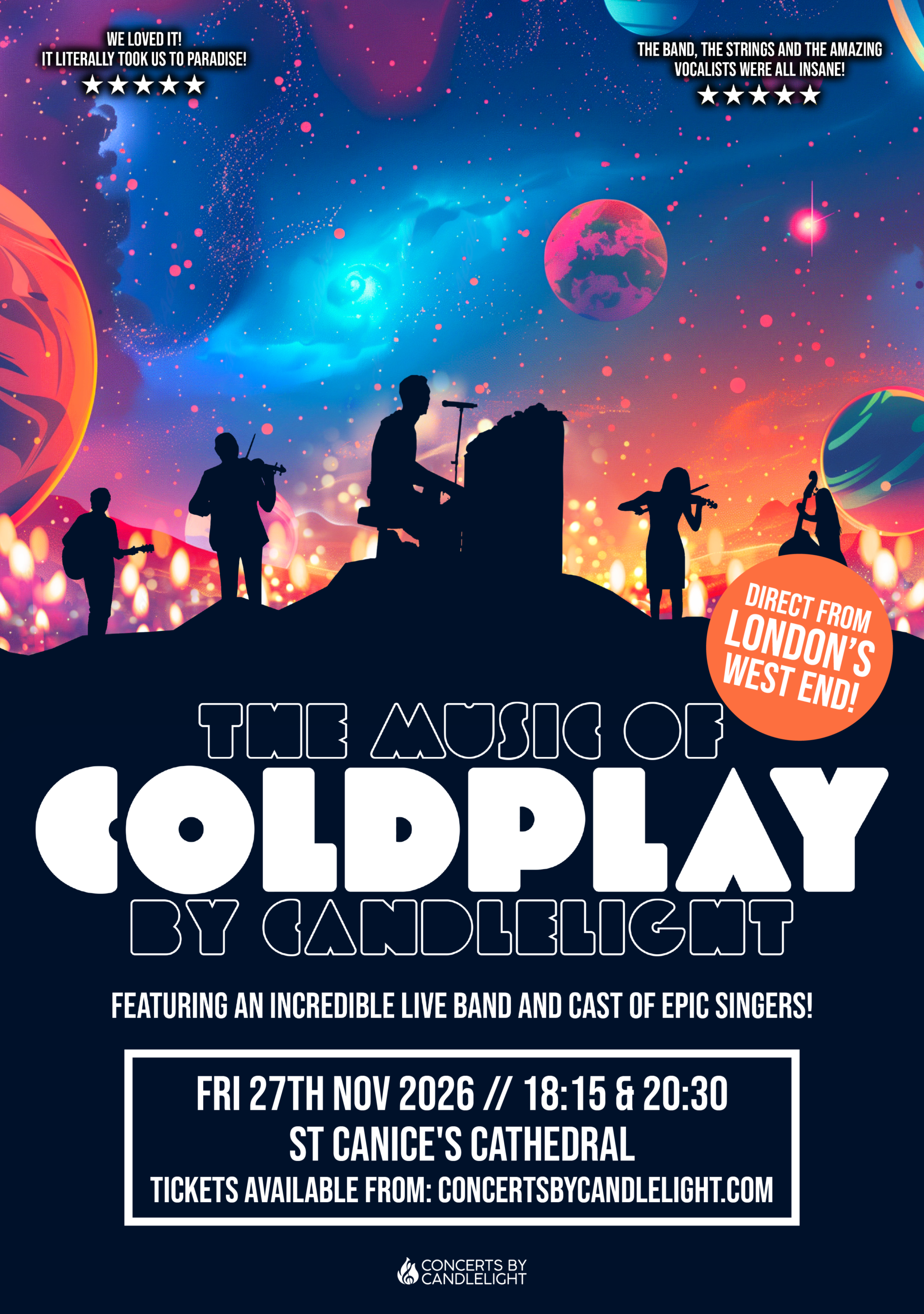 The Music Of Coldplay By Candlelight at St Canice’s Cathedral, Kilkenny