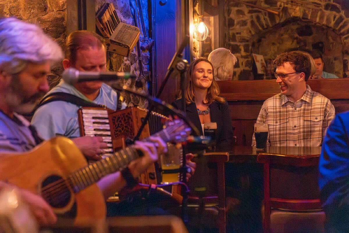 Trad session in local pub in kilkenny